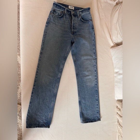 AGOLDE 90s Pinch Waist High-Rise Straight Jeans 25” Color Infinite - Picture 4 of 12
